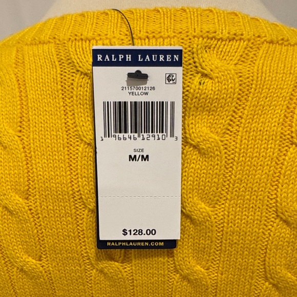 Polo by Ralph Lauren Vibrant Yellow Cable Knit Sweater - Picture 3 of 5